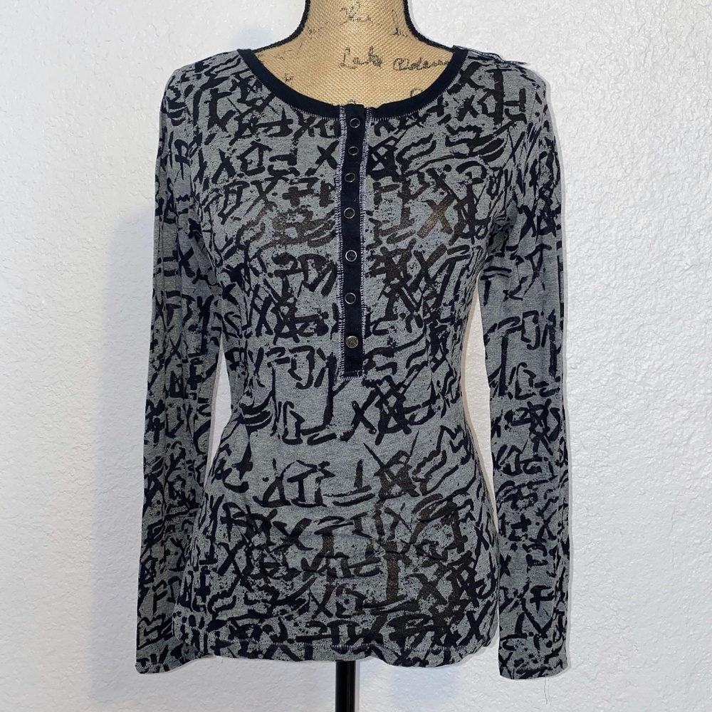 Fox Riders Company Graphic Long Sleeve Top Size Small